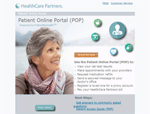 Tablet Screenshot of mypop.healthcarepartners.com